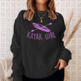 Kayak Girl Outdoor Sport Funny Camping Fishing Family Party Sweatshirt Gifts for Her