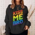 Kiss Me Bro Gay Pride Lgbtq Sweatshirt Gifts for Her