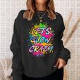 Lets Glow Crazy Party Boys Girls 80S Party Outfit Sweatshirt Gifts for Her