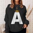 Letter A Alphabet Letter Initial Sweatshirt Gifts for Her Letter A Alphabet Letter Initial Sweatshirt Gifts for Her