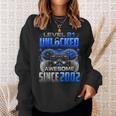 Level 21 Unlocked Awesome Since 2002 21St Birthday Gaming Sweatshirt Gifts for Her