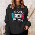 Level 8 Unlocked Gamer 8Th Birthday Video Game Lovers Sweatshirt Gifts for Her