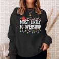 Most Likely To Overshop Family Matching Christmas Shopping Sweatshirt Gifts for Her
