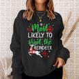 Most Likely To Shoot The Reindeer Holiday Christmas Sweatshirt Gifts for Her