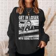 Get In Loser We're Going Slashing Horror Character Halloween Sweatshirt Gifts for Her