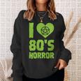 I Love 80S Horror Heart Pentagram Scary Movie Retro Vintage Scary Movie Sweatshirt Gifts for Her