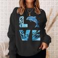 Love Bottlenose Dolphin Whale Sea Animals Marine Mammal Sweatshirt Gifts for Her