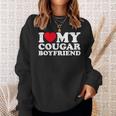 I Love My Cougar Boyfriend I Heart My Cougar Boyfriend Sweatshirt Gifts for Her