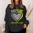 Love Hope Faith July We Wear Yellow Sarcoma Cancer Awareness Sweatshirt Gifts for Her