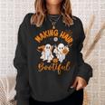 Making Hair Bootiful Ghost Hairdresser Hairstylist Halloween Sweatshirt Gifts for Her