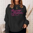 Marriage Material Newly Engaged Girlfriend Fiancee Heart Sweatshirt Gifts for Her