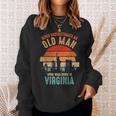 Mb Never Underestimate An Old Man Born In Virginia Sweatshirt Gifts for Her
