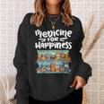 Medicine For Happiness Pill Box Animals Dog Breeds Puppies Sweatshirt Gifts for Her