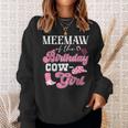 Meemaw Of The Birthday Cowgirl Howdy Western Rodeo Bday Sweatshirt Gifts for Her
