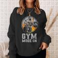 Mens Fitness Workout Gym Bodybuilder Gym Mode On Bodybuilding Sweatshirt Gifts for Her