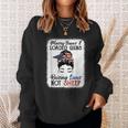 Messy Buns And Loaded Guns Raising Lions Patriotic Not Sheep Sweatshirt Gifts for Her