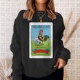 Mexican El Gallo Bingo Card Game Traditional Rooster Sweatshirt Gifts for Her