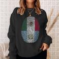 Mexico & Guatemala Fingerprint Half Mexican Guatemalan Roots Sweatshirt Gifts for Her