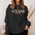 Milano Italia Skyline Italy Italian Souvenir Vintage Sweatshirt Gifts for Her