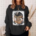 Moo I Mean Boo Ghost Witch Cow Bleached Halloween Sweatshirt Gifts for Her