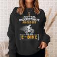 Mountain Bike Ebike Biker Dad Cyclist Gift Ebike Bicycle Gift For Mens Sweatshirt Gifts for Her
