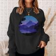 Mountain Silhouette Forest Lake Reflection Sweatshirt Gifts for Her