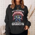 My Favorite Goalie Calls Me Grandpa Soccer Hockey Gift Sweatshirt Gifts for Her