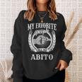 My Favorite People Call Me Abito Fist Bump Italian Grandpa Sweatshirt Gifts for Her