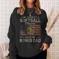 My Favorite Softball Player Calls Me Bonus Dad Fathers Day Sweatshirt Gifts for Her