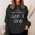 Never Underestimate A Gen X Virgo Zodiac Sign Funny Saying Sweatshirt Gifts for Her