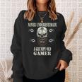 Never Underestimate A Grumpy Old Gamer For Gaming Dads Sweatshirt Gifts for Her