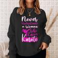 Never Underestimate And Old Woman Who Knows Karate Martial Old Woman Funny Gifts Sweatshirt Gifts for Her