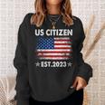 New Us Citizen Est 2023 American Immigrant Citizenship Sweatshirt Gifts for Her