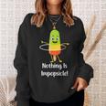 Nothing Is Impopsicle - Funny Pop Ice Cream Motivation Pun Sweatshirt Gifts for Her