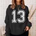 Number 13 Varsity Sports Team Jersey 13Th Birthday 13 Years Sweatshirt Gifts for Her