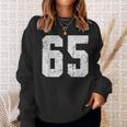 Number 65 Sport Jersey Birthday Age Lucky No White Vintage Sweatshirt Gifts for Her