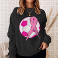 In October We Wear Pink Soccer Breast Cancer Awareness Sweatshirt Gifts for Her