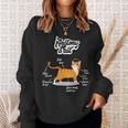 Orange Tabby Cat Anatomy Of A Cat Cute Present Sweatshirt Gifts for Her