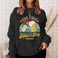 Our First Fathers Day Together Vintage New Dad Matching Sweatshirt Gifts for Her