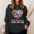 Hispanic And Proud Heart Pride Hispanic Heritage Month Sweatshirt Gifts for Her