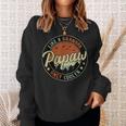 Papaw Like A Grandpa Only Cooler Vintage Retro Fathers Day Sweatshirt Gifts for Her