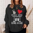 Peace Love Gong Ageng Indonesian Instrument Music Sweatshirt Gifts for Her