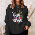 Peace Out First 1St Grade Class Of 2023 - Happy Last Day Sweatshirt Gifts for Her