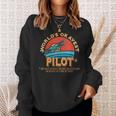 Pilot Worlds Okayest Pilot Design Sweatshirt Gifts for Her