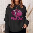 Pink Out Football Pink Ribbon Fight Breast Cancer Awareness Sweatshirt Gifts for Her