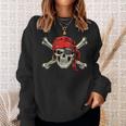 Pirate Costume Skull And Crossbones Jolly Roger Pirate Sweatshirt Gifts for Her