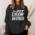 Pit Crew Brother Hosting Race Car Birthday Matching Family Sweatshirt Gifts for Her