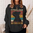 Pitbull Dad Like A Regular Dad But Cooler Pit Bull Owner Dog Sweatshirt Gifts for Her
