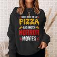Pizza & Horror Movies Movies Sweatshirt Gifts for Her