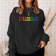 Pride Ally Human Lgbtq Equality Bi Bisexual Trans Queer Gay Sweatshirt Gifts for Her